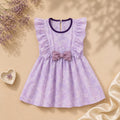 PLUSH-Premium Girls Casual Frocks Purple