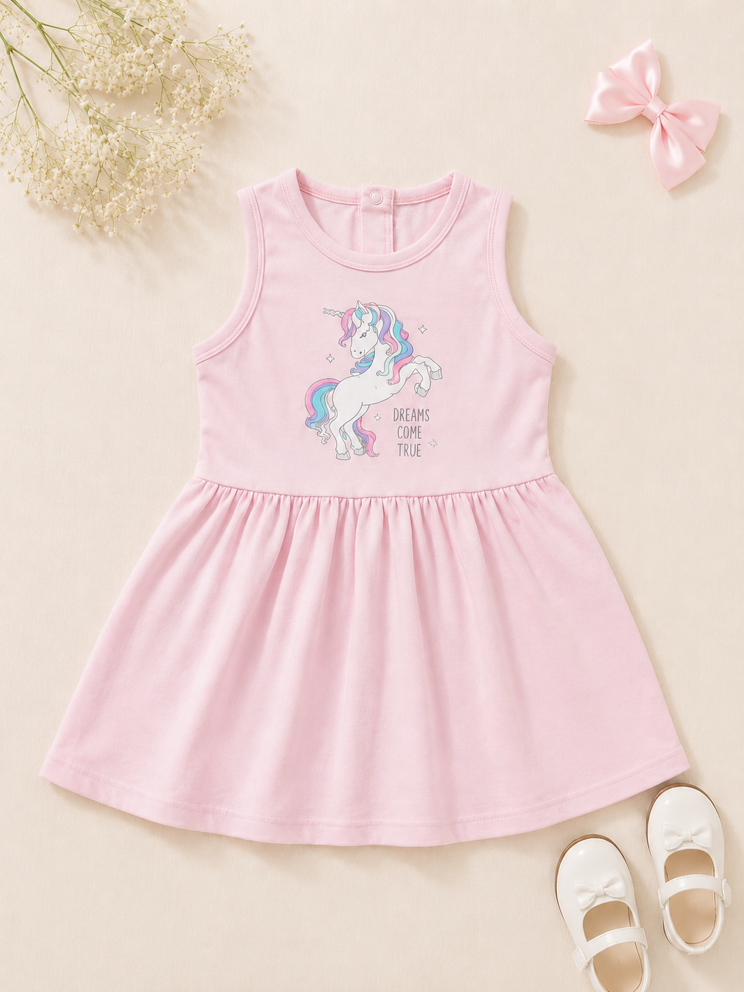 PLUSH-Summer Dress - Unicorn in Pink