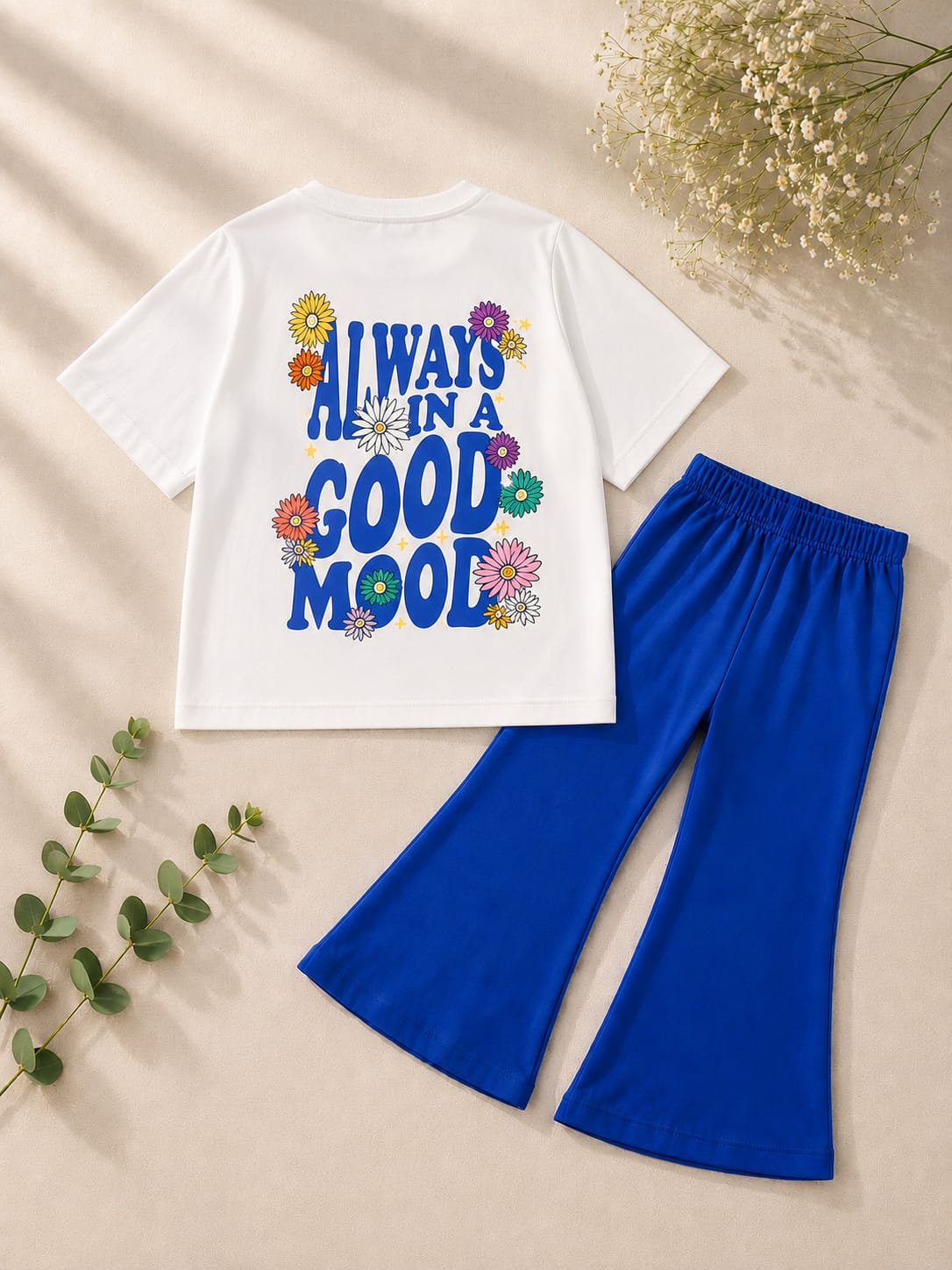 PLUSH-Nifty Basics Premium - Good Mood in Royal Blue Contrast with Flapper Trousers