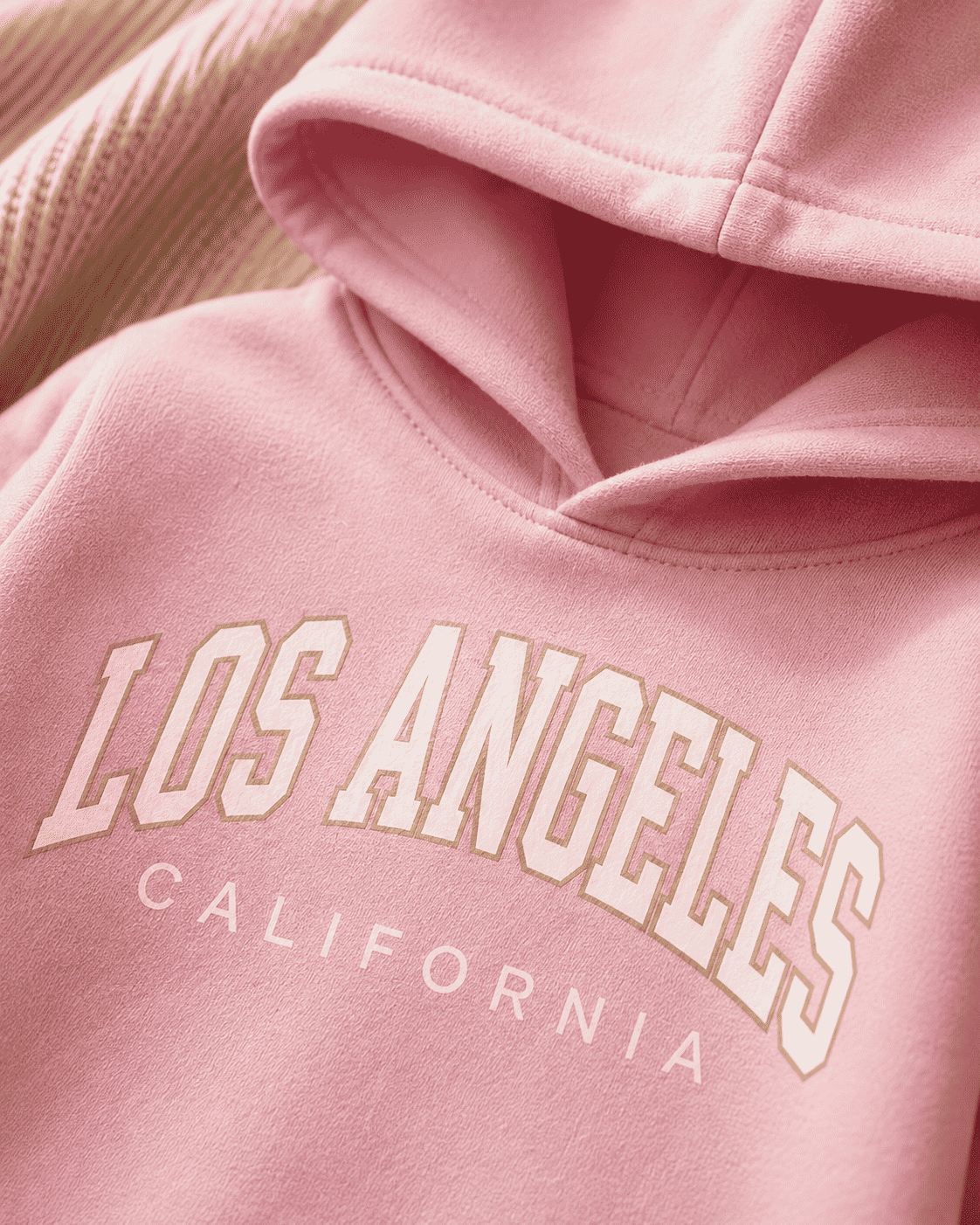 Plush - Hoodied Fleece Shirt & Trouser - LA in Pink