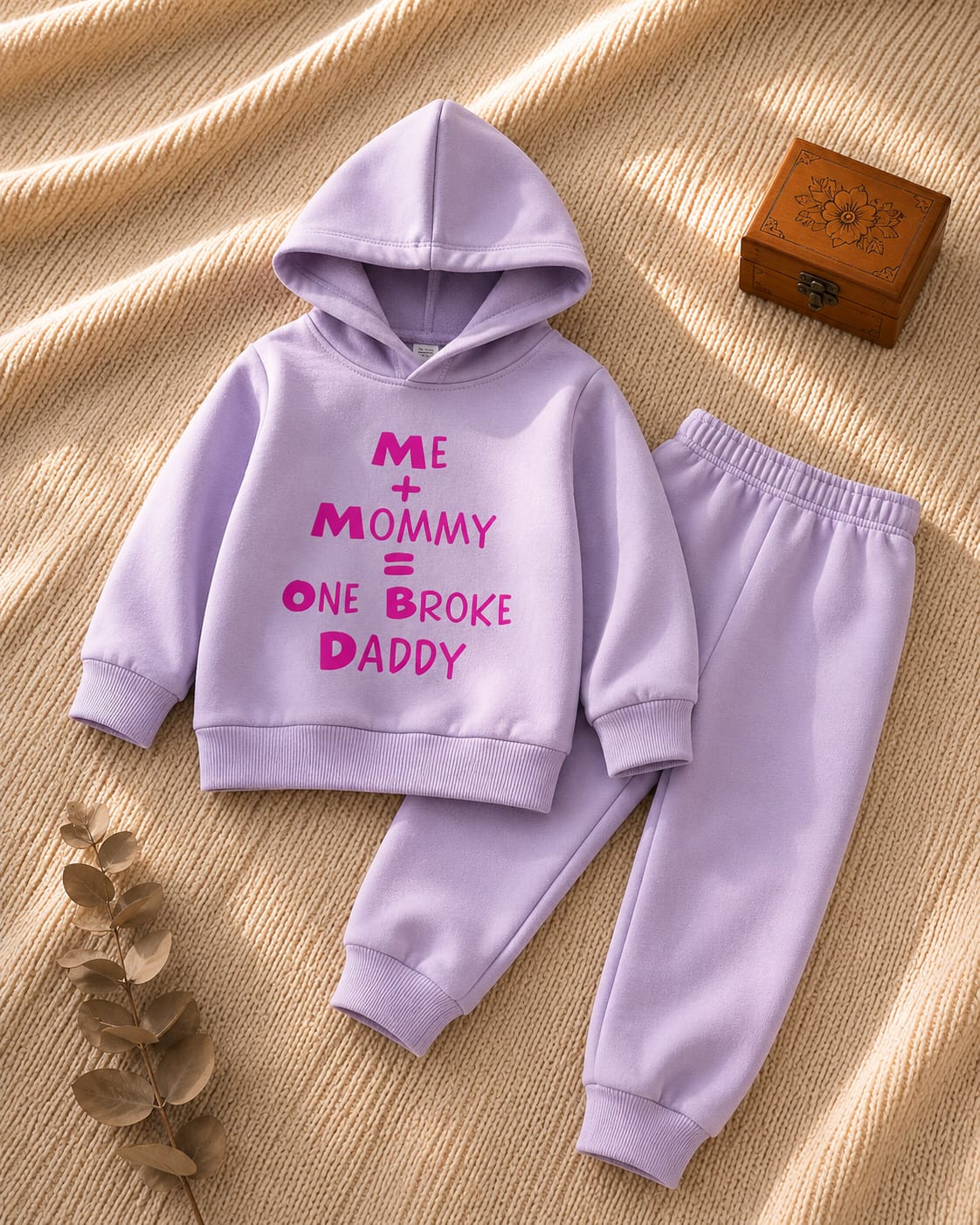 PLUSH - Hoodied Fleece Shirt & Trouser - Broke Daddy Purple