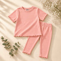 Girls Orange Casual Co-ord Set