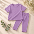 Girls Purple Premium Casual Pajama Set