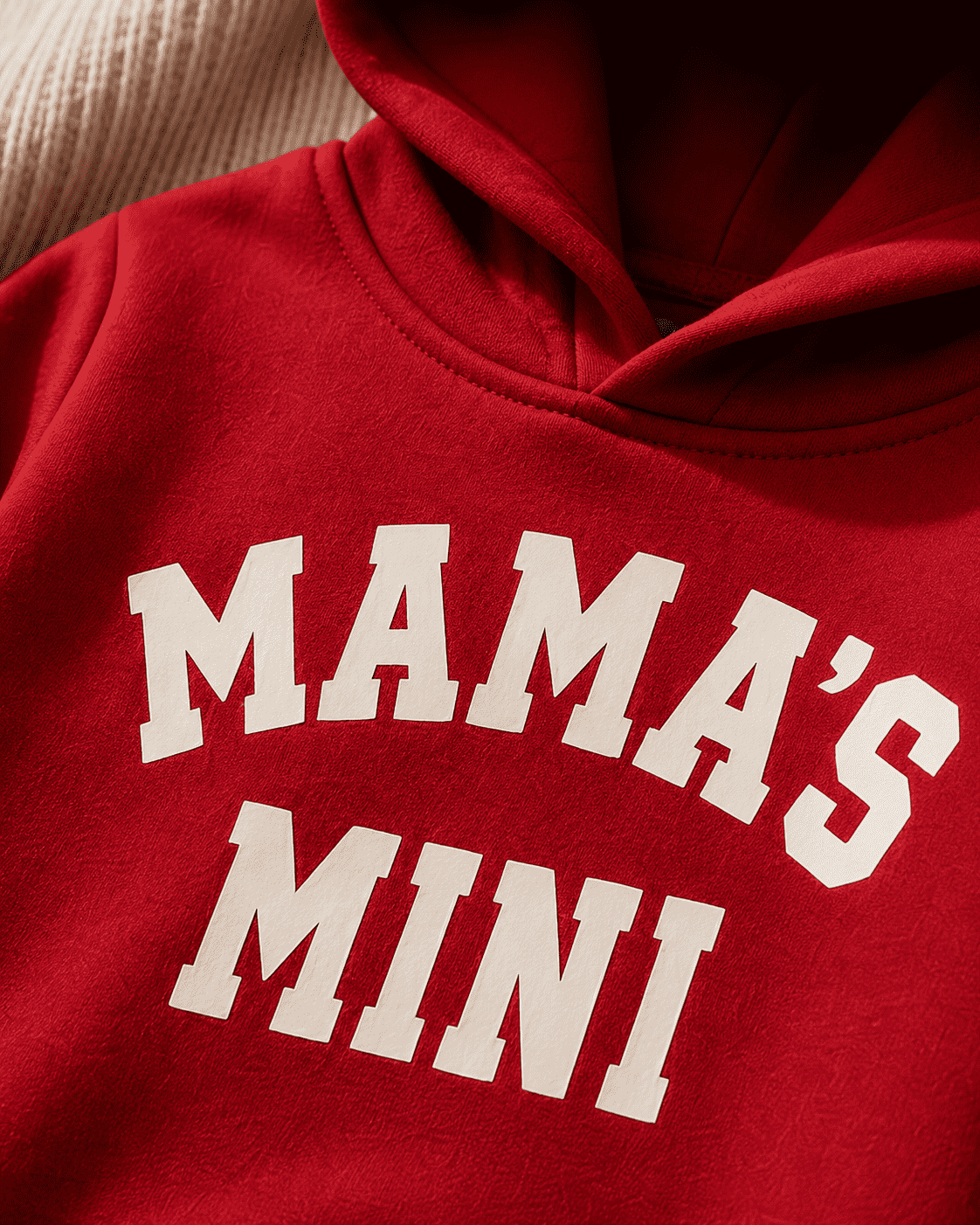 Plush  Hoodied Fleece Shirt & Trouser - Mamas Mini in Red
