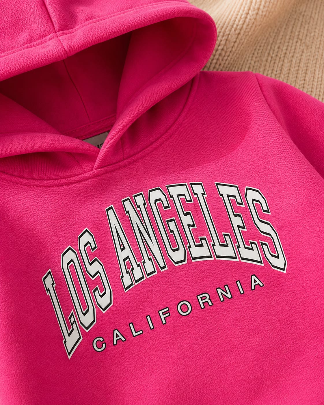 Plush Hoodied Fleece Shirt & Trouser - Los Angeles Pink