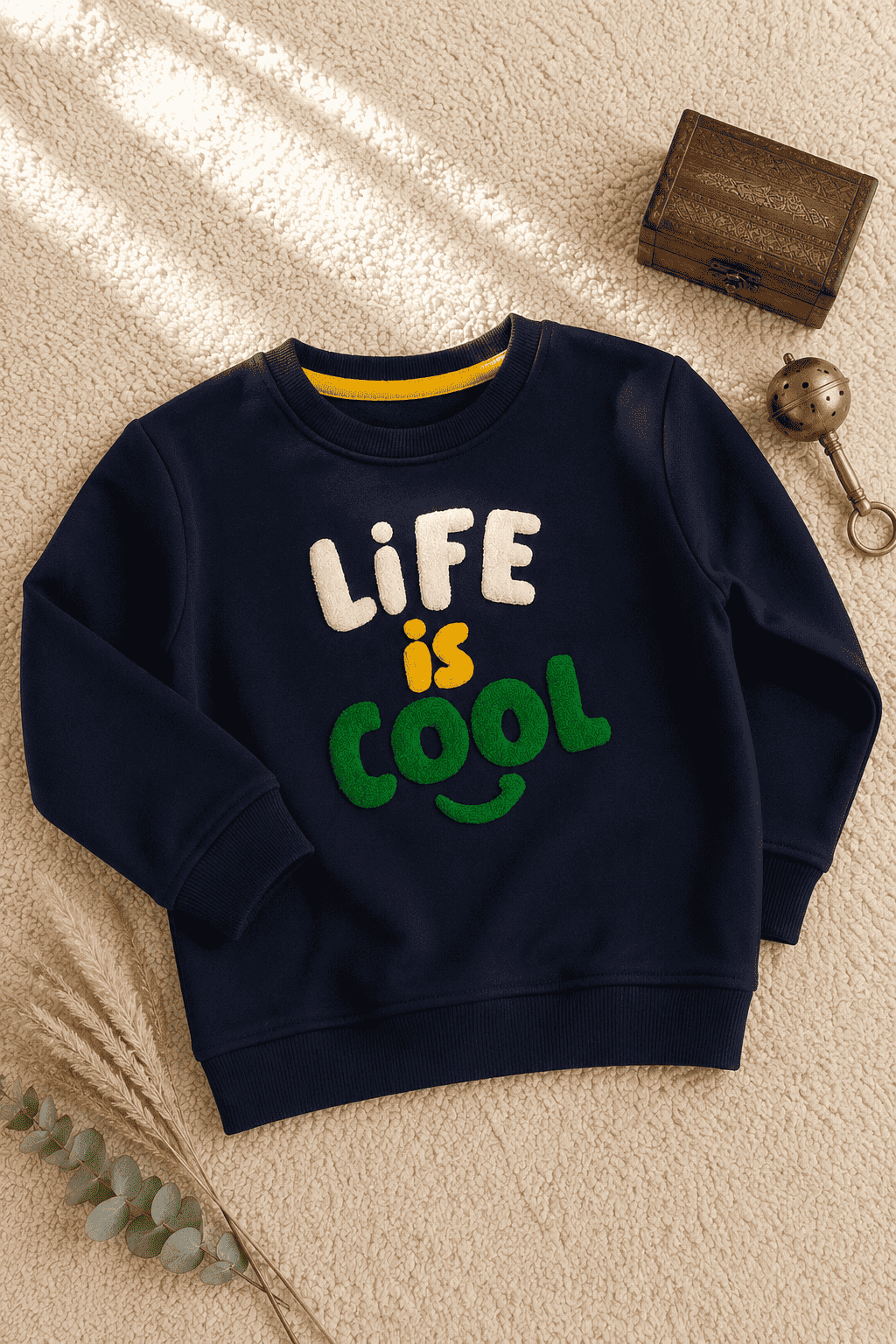 Full Sleeves Sweat Shirt - Life is Cool Blue
