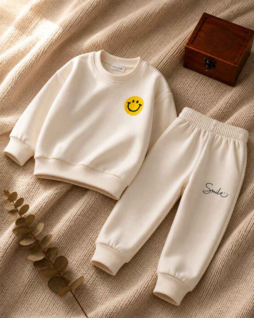 Plush-2pcs Suit Kids Boys Girls Print Casual Clothing Sets