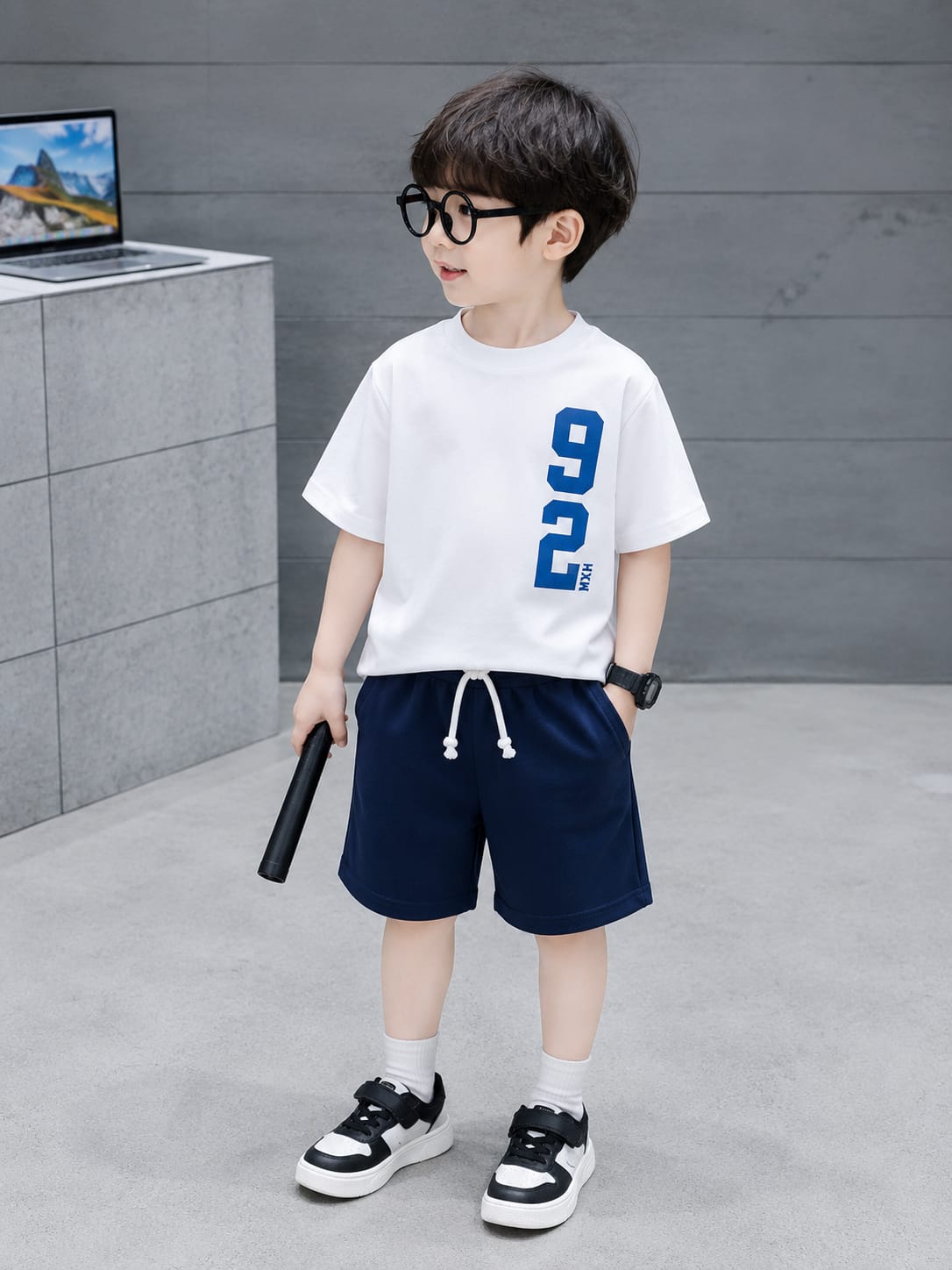 Boys White & Blue 