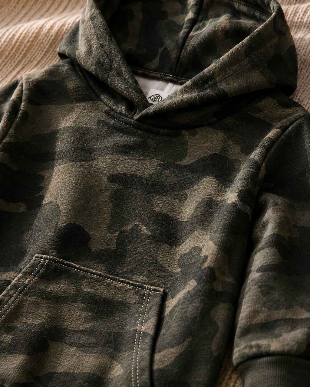 Plush - Hoodied Fleece Shirt & Trouser - Camouflage Rustic Green