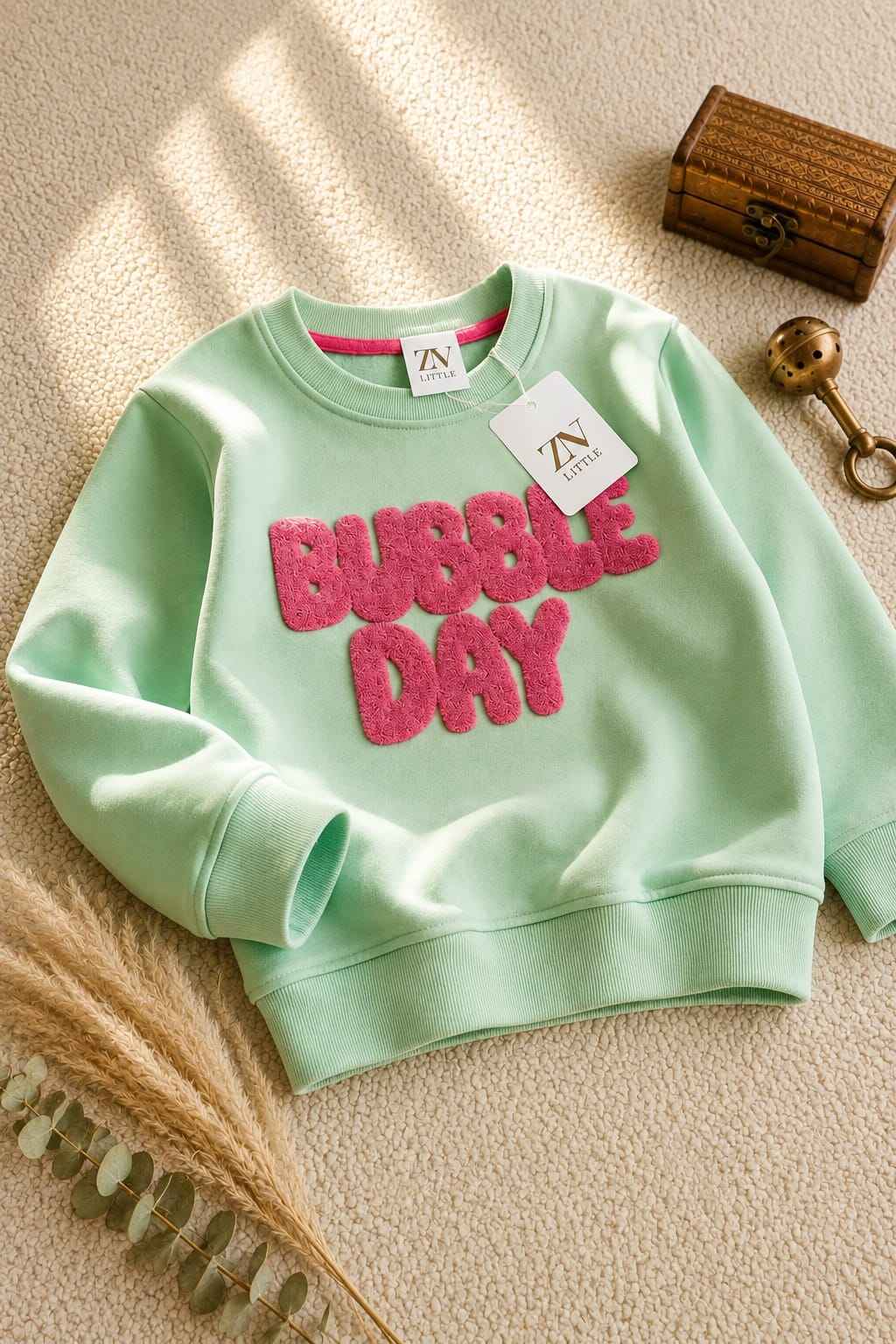 Full Sleeves Sweat Shirt - Bubble Day Ice Green