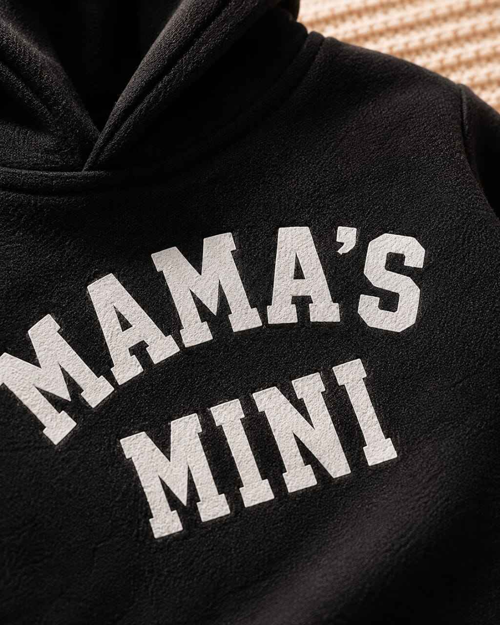 Plush - Hoodied Fleece Shirt & Trouser - Mamas Mini in Black