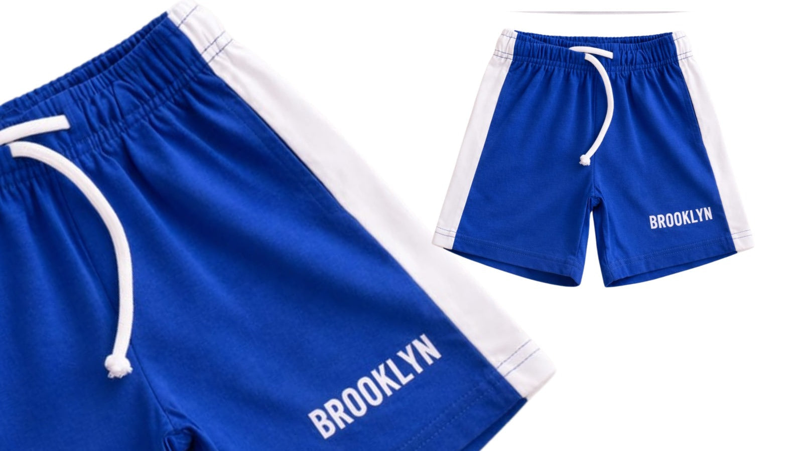 boys brooklyn t-shirt and shorts set blue and white kids summer outfit pakistan