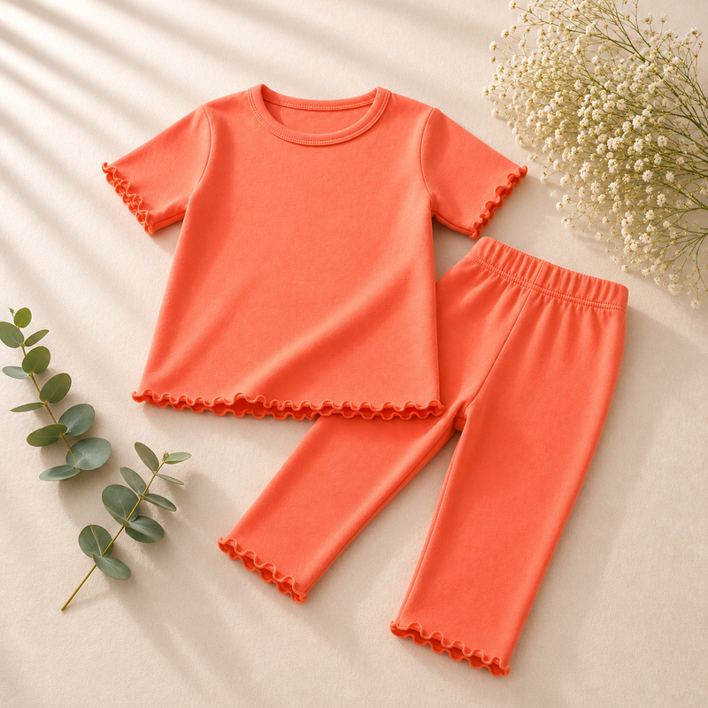 Plush- Casual Wear Set in Orange