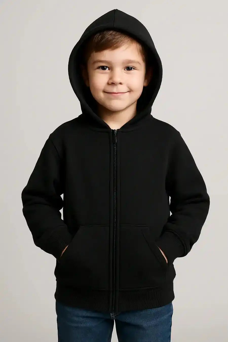 Primark Boys Black Hoodie – Cozy Winter Essential