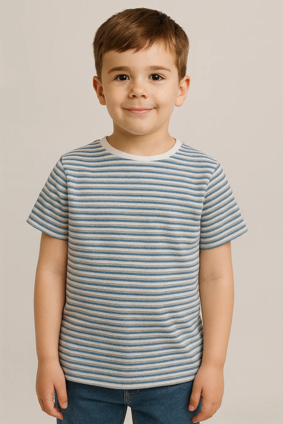 Primark Boys Blue Striped Tee – Everyday Comfort Style