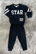 Fleece Shirt & Trouser - Stars in Blue