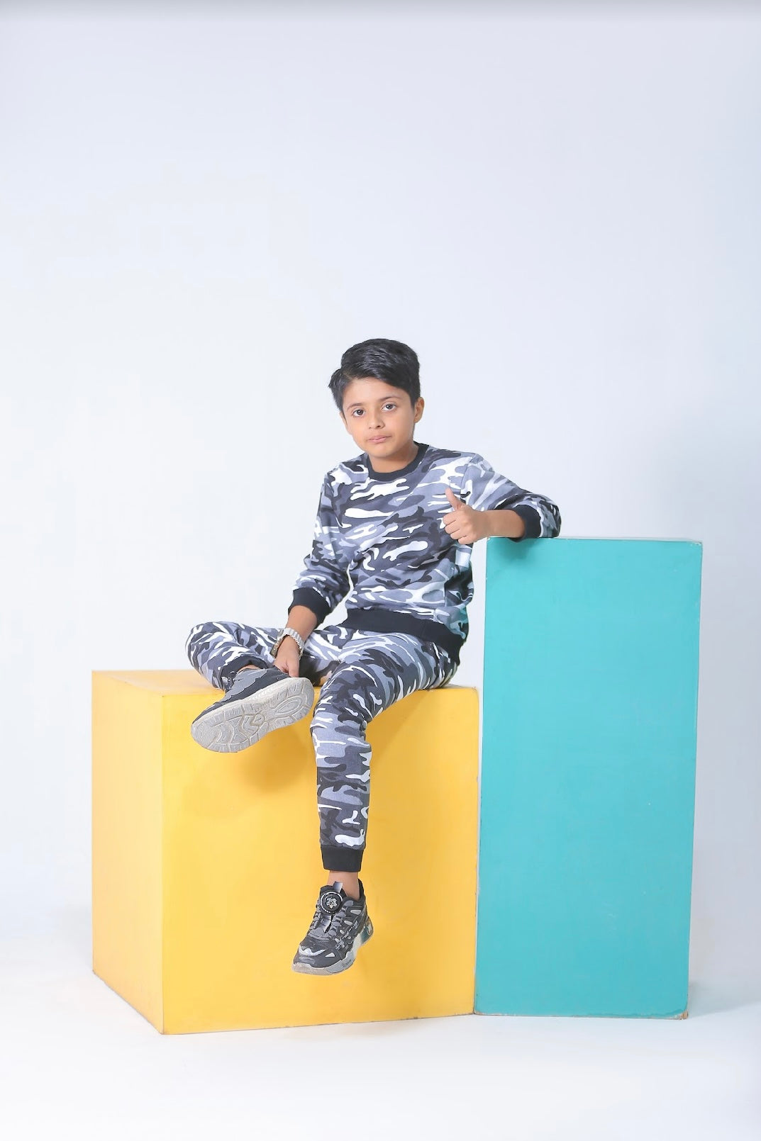 Plush -  Fleece Shirt & Trouser - Camouflage Grey