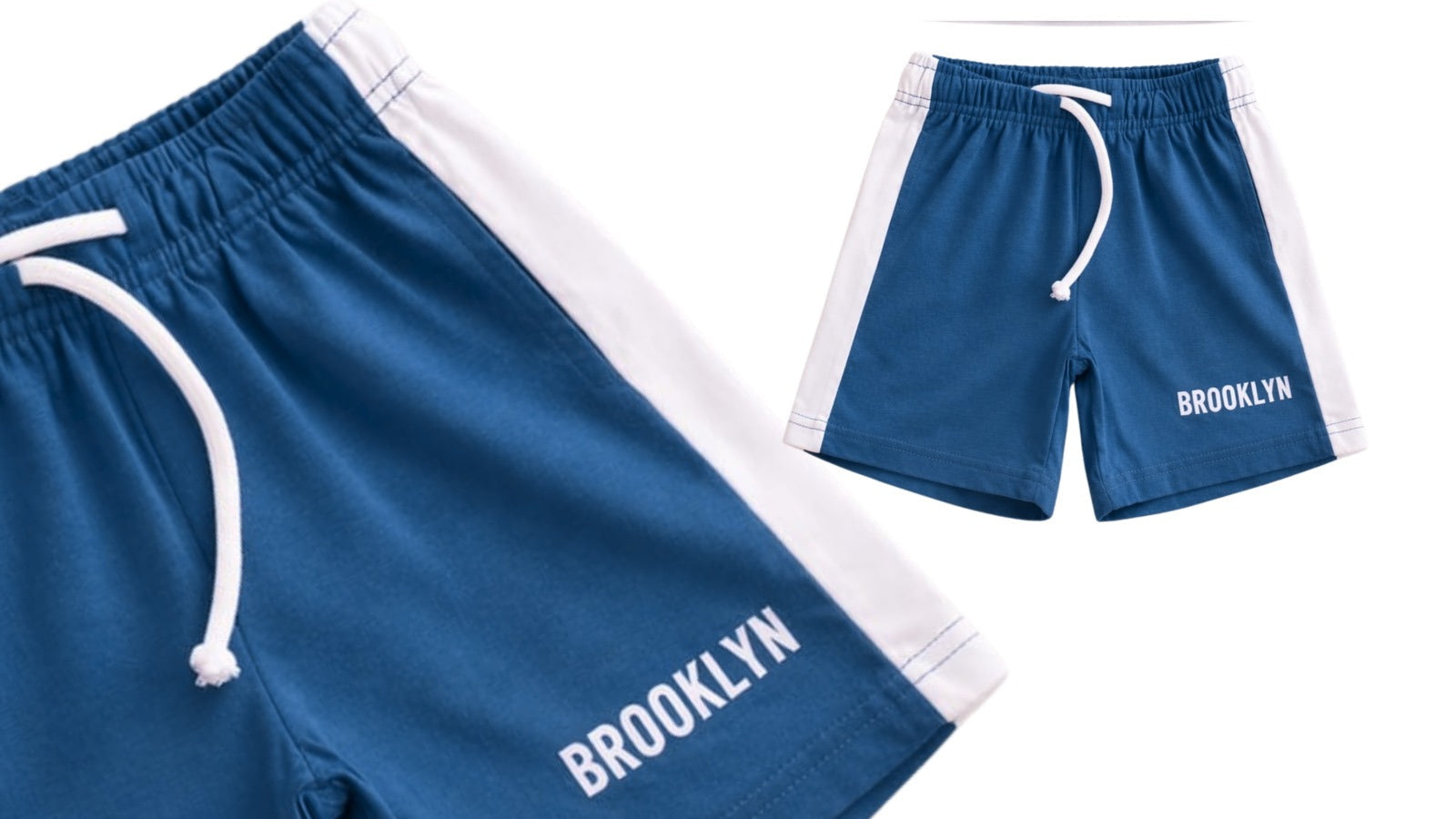 Nifty Basics Boys T-Shirt and Shorts Set (Brooklyn) – Teal & White