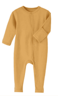 Plush-Baby Soft Bamboo Viscose Button Romper - Yellow