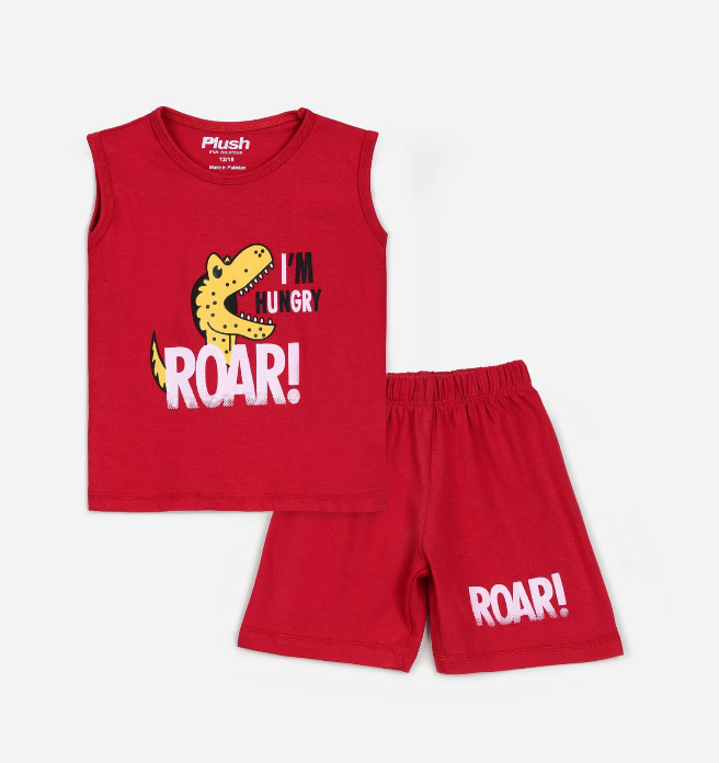 Plush-Summer Sandos - Dino Roar in Red