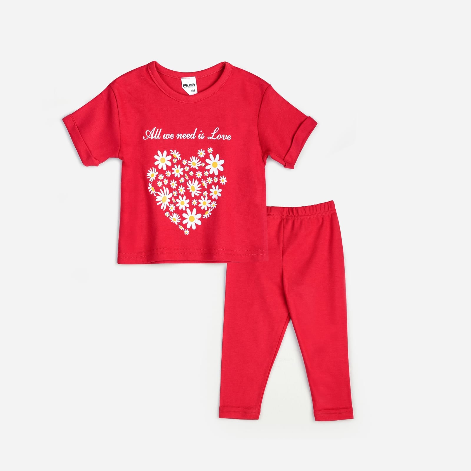 Plush-Premium Casual Wear P/J Set Red