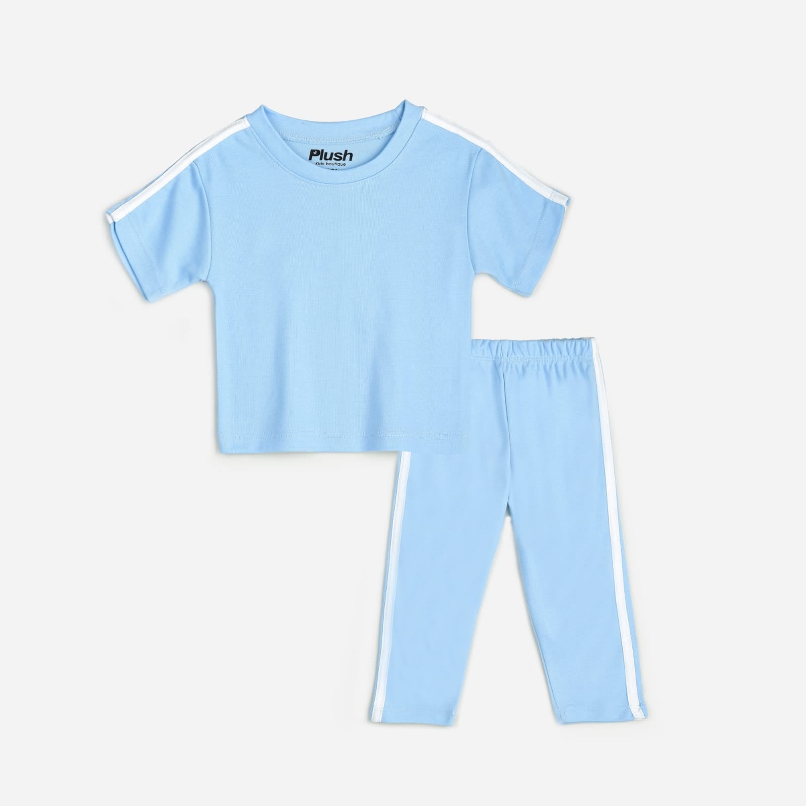 Plush-Premium Casual Wear P/J Set Blue