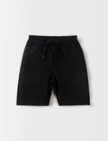 PLUSH-Black Terry Shorts
