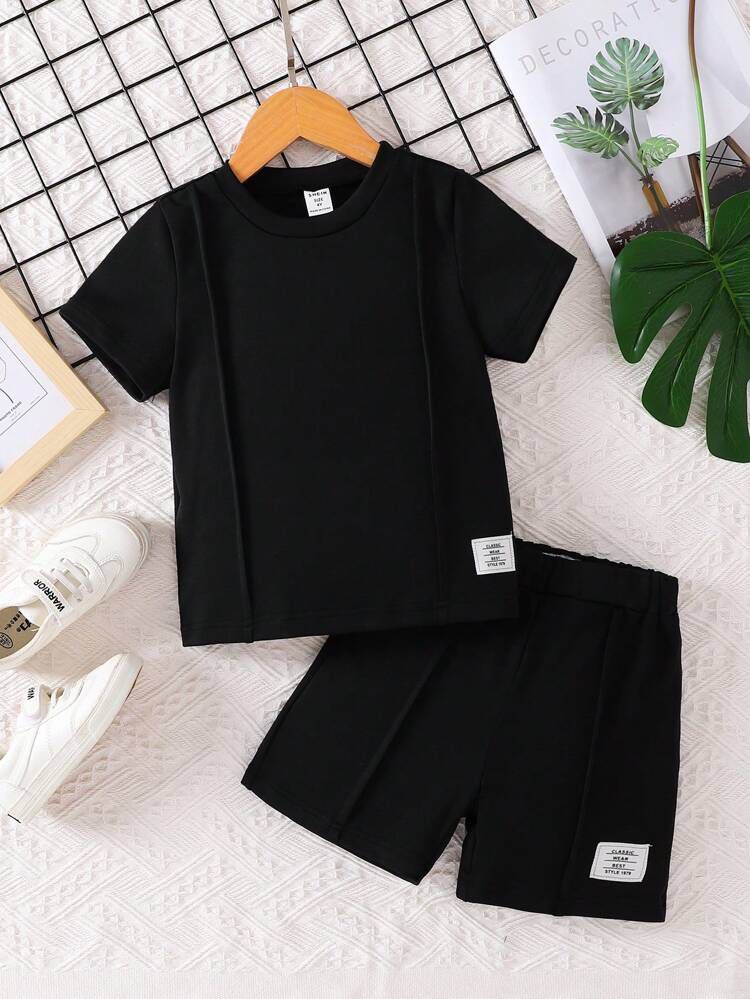 Plush-Premium Basics Casual Wear Set Black