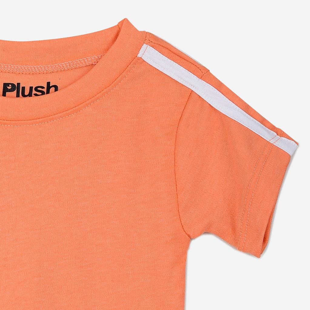 Plush-Premium Girls Casual Wear P/J Set Orange