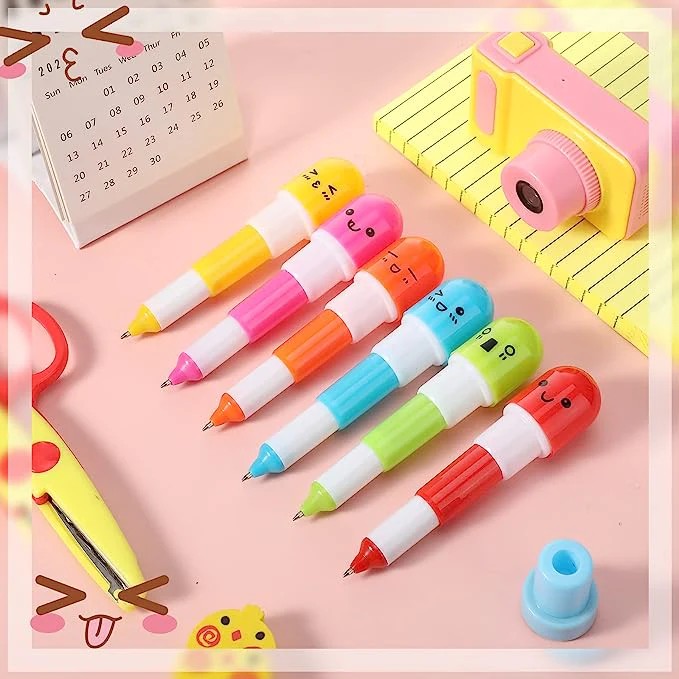 Pack Of 2 Fancy Creative Capsule Pill Design Ball Pen.