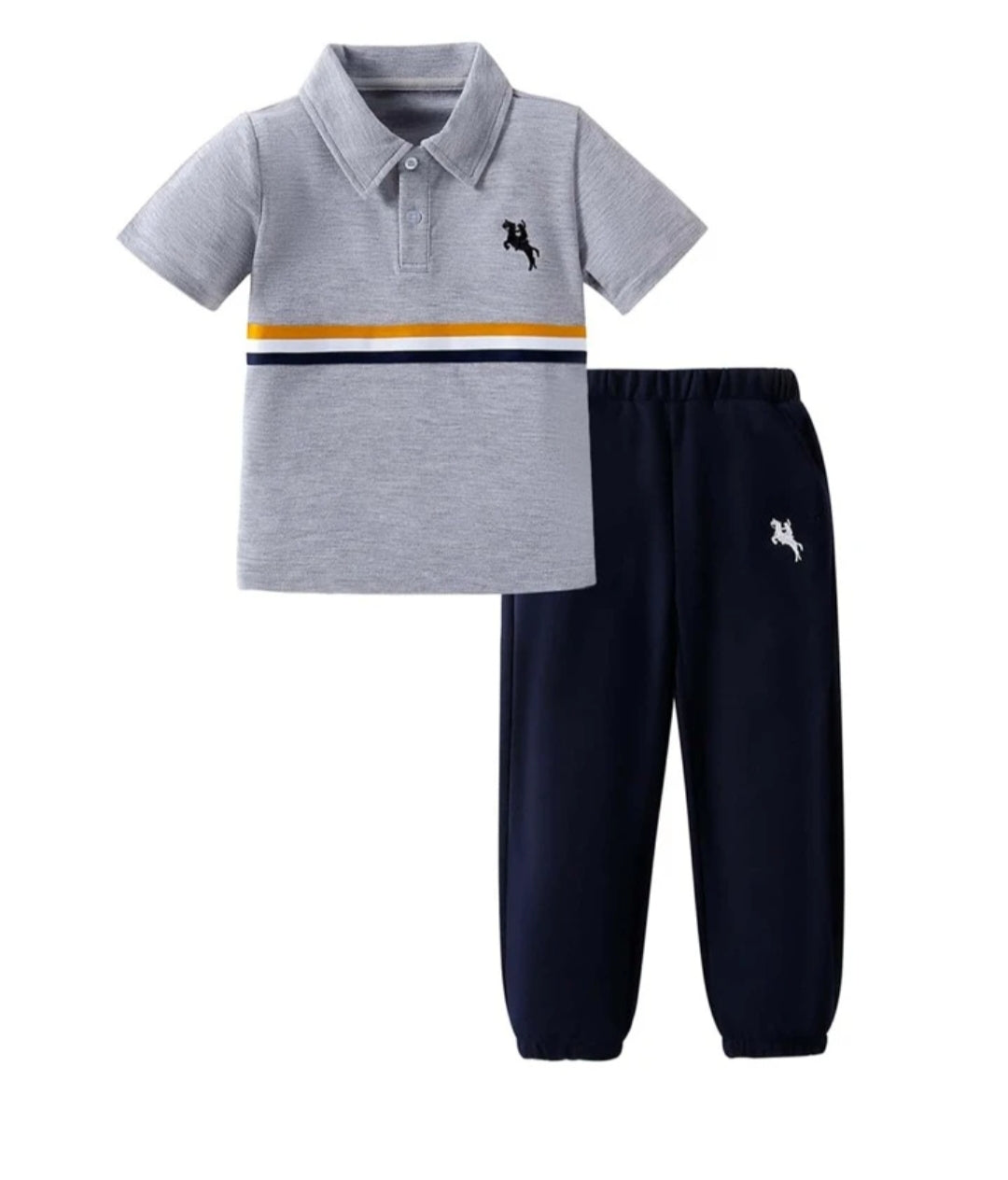 Shirt and Trousers Set - Grey Basic