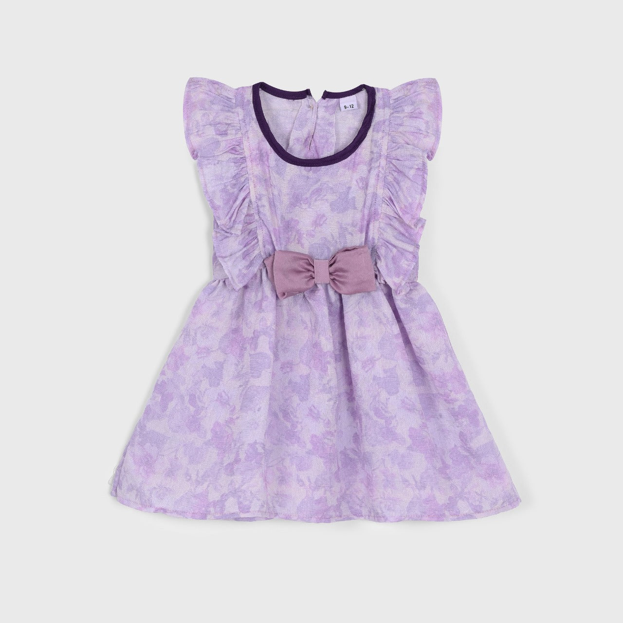 PLUSH-Premium Girls Casual Frocks Purple