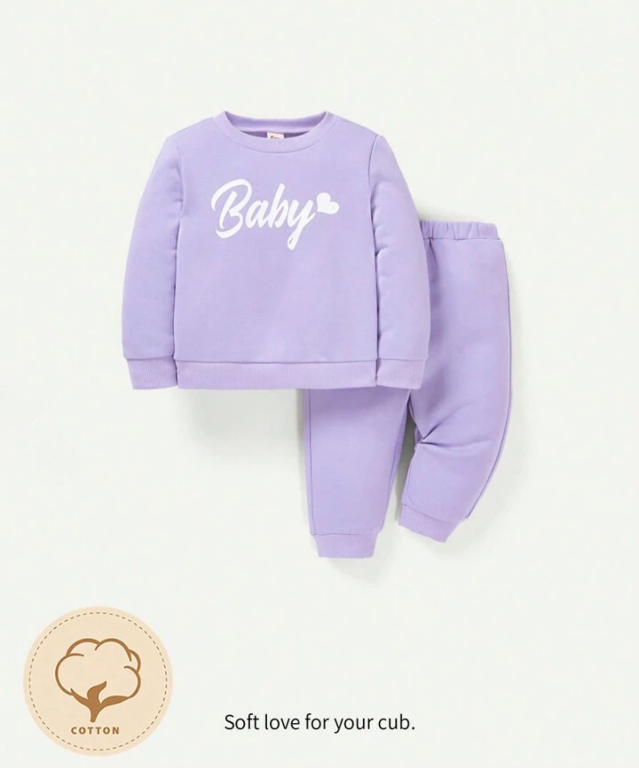 Plush  Fleece Shirt & Trouser - Baby in Purple