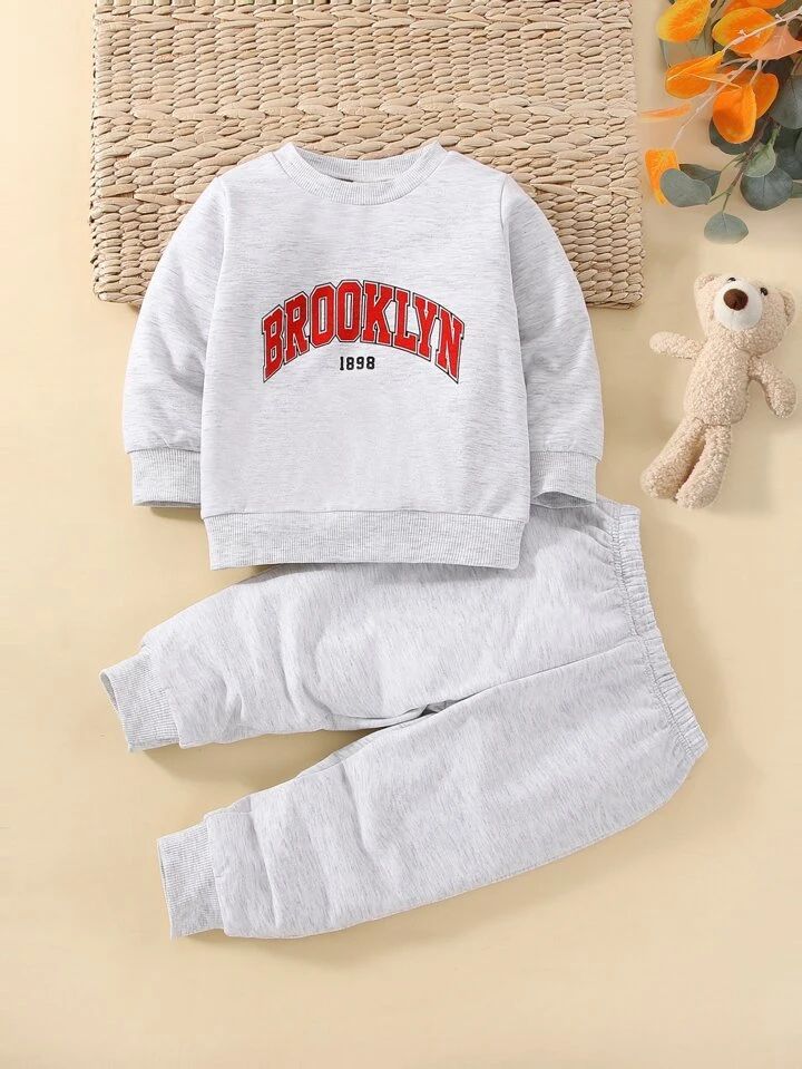 Plush Round Neck - Brooklyn Fleece Basic Set Grey