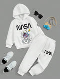 Plush Hoodie Style - Nasa Fleece Basic Set Off White