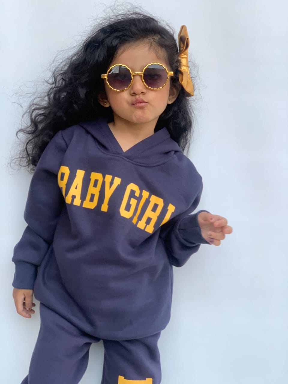 Plush-Hoodie Style - Baby Girl Fleece Sweat Set