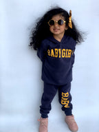 Plush-Hoodie Style - Baby Girl Fleece Sweat Set