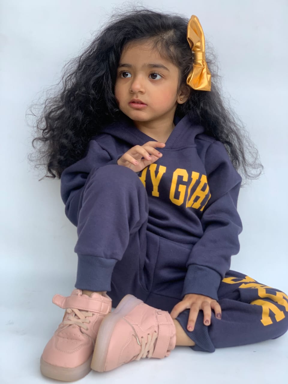 Plush-Hoodie Style - Baby Girl Fleece Sweat Set