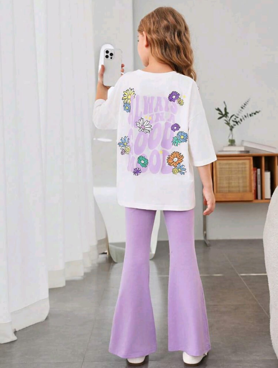 PLUSH-Nifty Basics Premium - Good Mood in Purple Contrast with Flapper Trousers