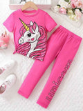PLUSH-Nifty Basics - Unicorn in Pink with Printed Trousers