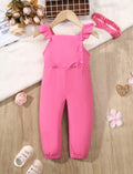 Plush-Dangree Romper - Pink with Buttons