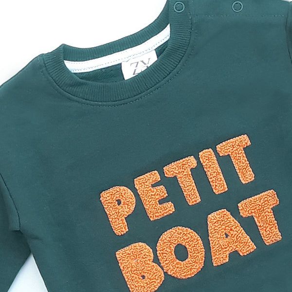 Full Sleeves Sweat Shirt - Petit Boat Green