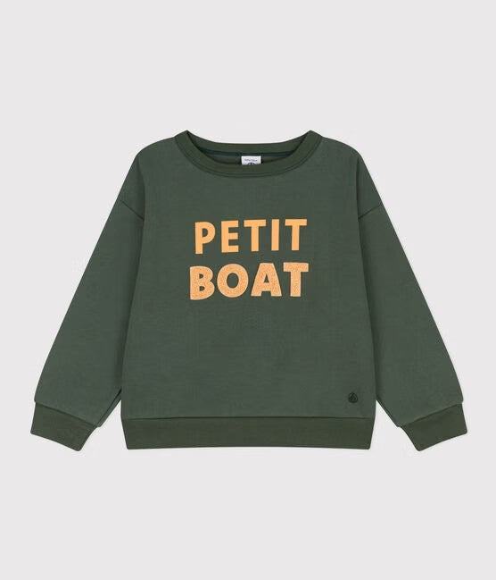 Full Sleeves Sweat Shirt - Petit Boat Green