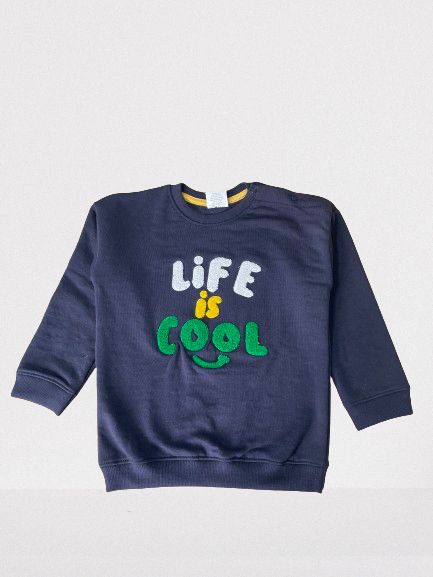 Full Sleeves Sweat Shirt - Life is Cool Blue