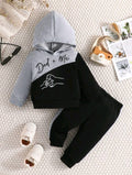 Plush  Hoodied Fleece Shirt & Trouser - Dad and Me in Grey Contrast