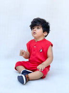 Plush-Waffle Textured Sandos-Red