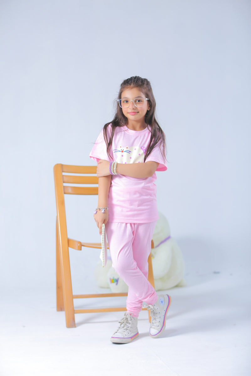 Plush- Cat in Pink Set