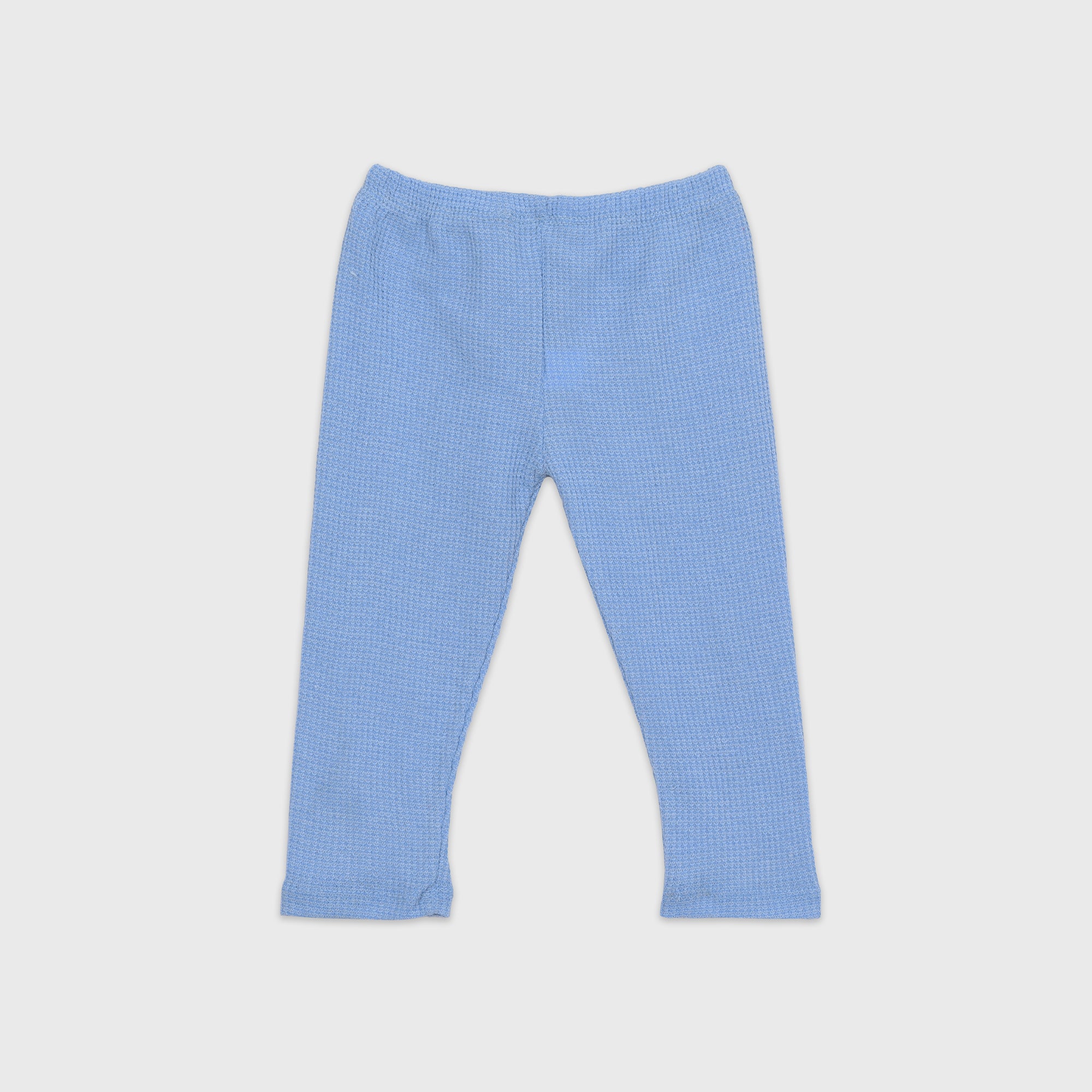 Plush-Waffle Textured Girls Set- Sky Blue