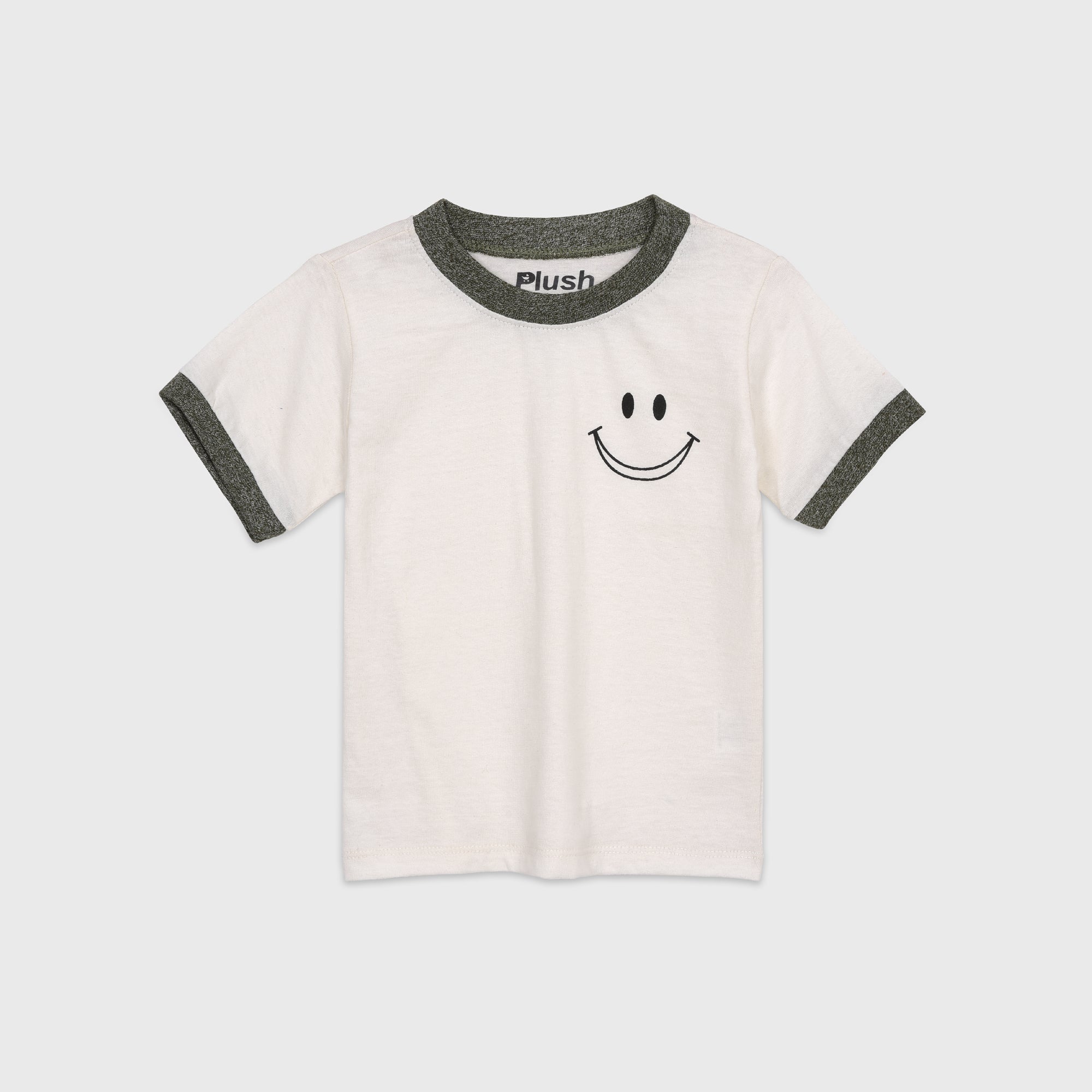 Plush-Summer Short and Shirt Set - White Smiley