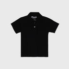 Plush-Baby Plaid Polo Shirt & Shorts-Black